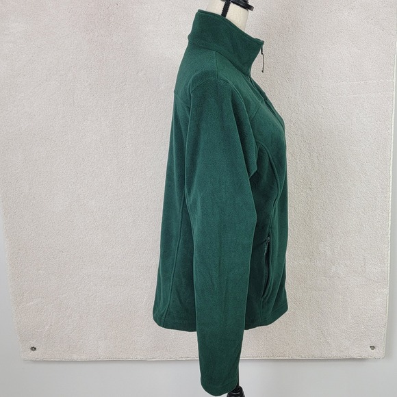 Columbia Michigan State Spartans Fleece Jacket Full Zip Green Womens Sz L - Picture 6 of 14